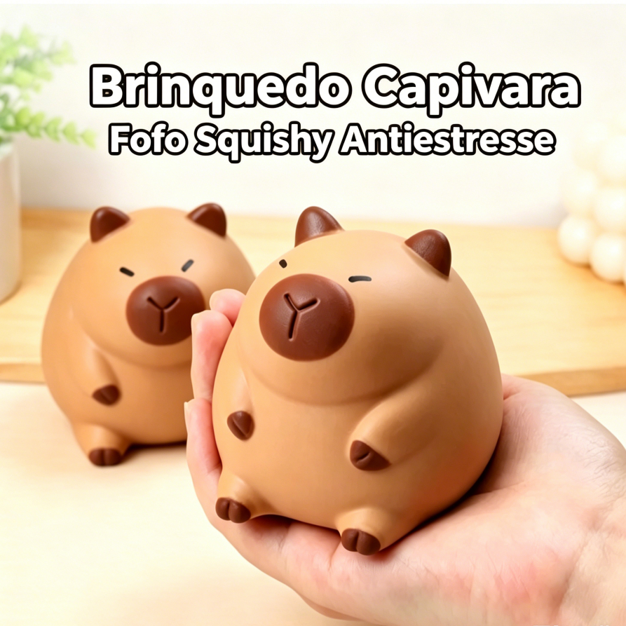 Brinquedo Capivara Fofo Squishy Antiestresse - Macio e Elástico, presente favorito das crianças！
