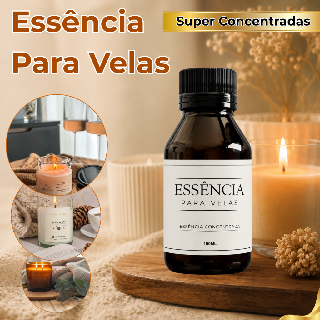 Essência Premium Para Velas Aromáticas 100ml Lipossolúvel Concentrada Vários Aromas