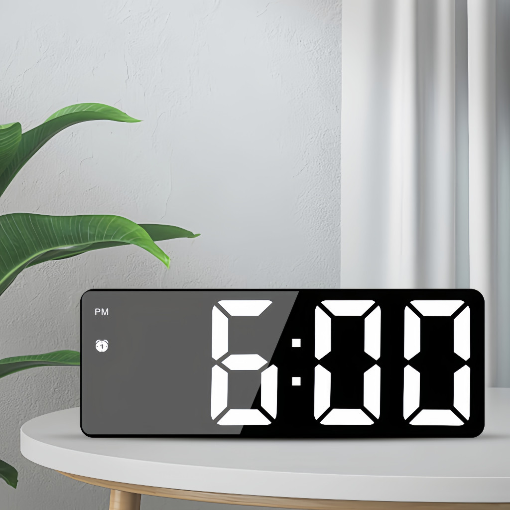 Relógio digital LED, pode ser usado como despertador de mesa, alarme de temperatura e outras funções