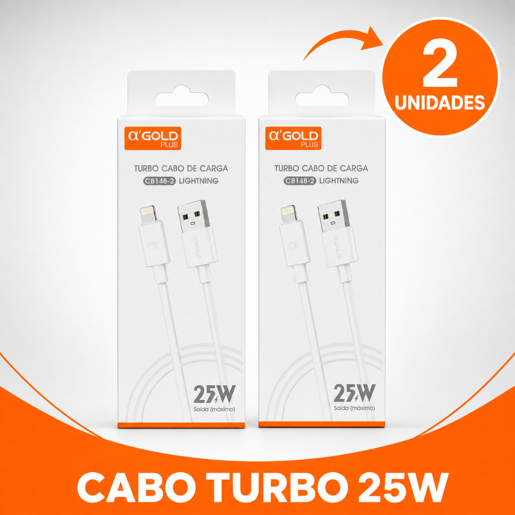 Kit 2 Cabos De IPhone Turbo Lightning Usb 1 Metro