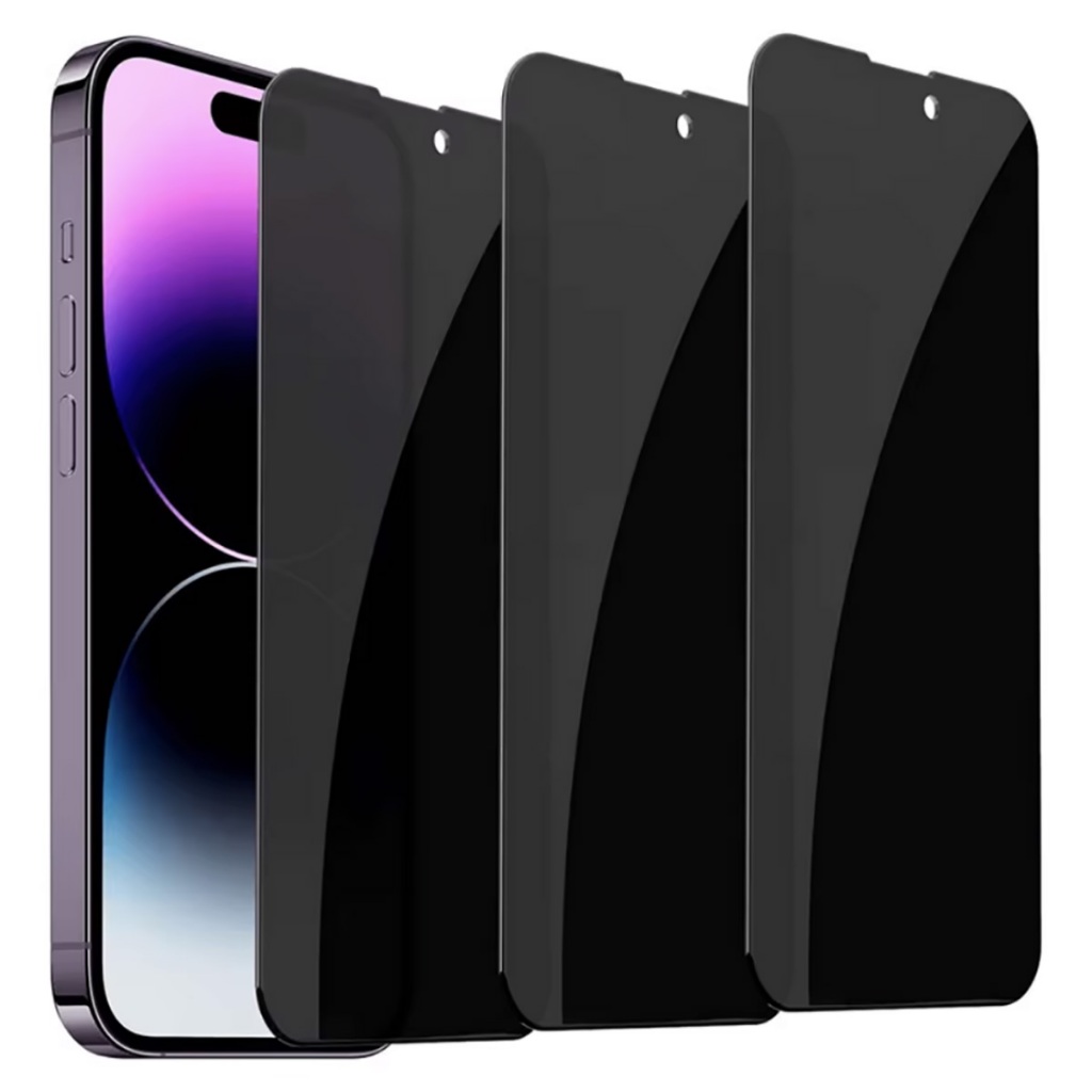 Película Vidro 3D Privacidade pra IPhone Todos Modelos 7 8 X XS XR 11 12 13 14 15 16 17 Pro Plus Max