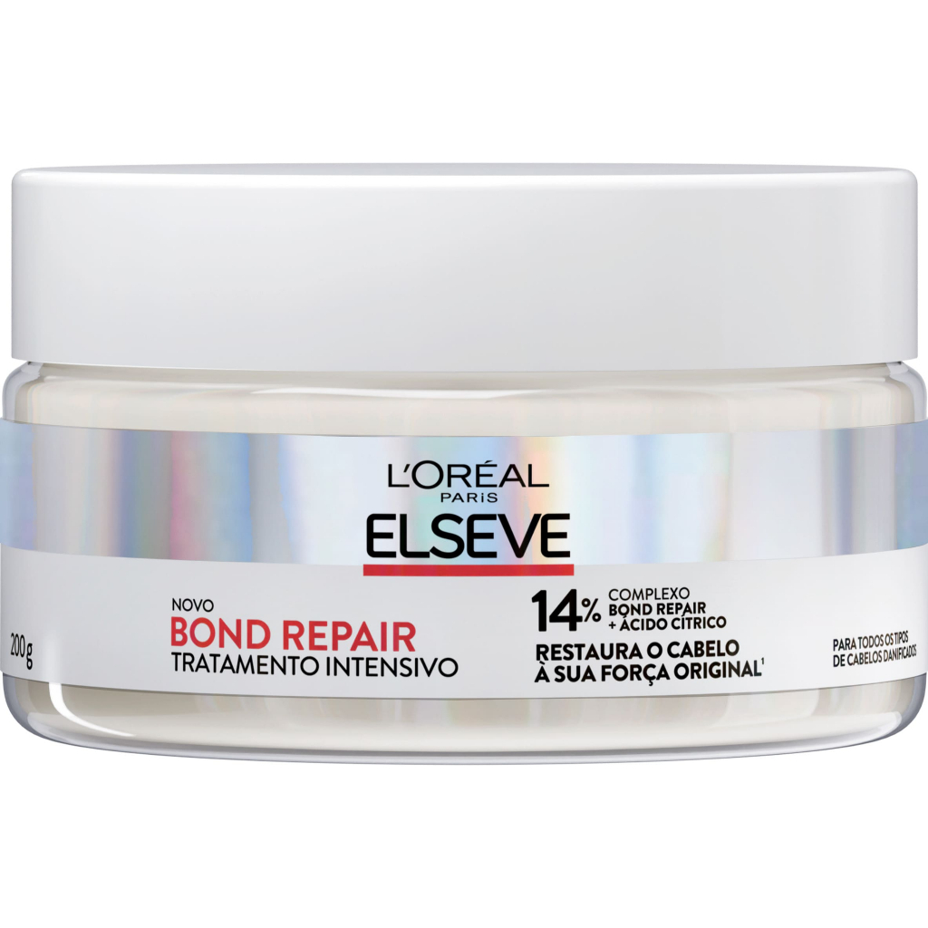 Máscara de Tratamento Intensivo, com Ácido Cítrico, Reconstrução Profunda, Bond Repair Elseve L'Oréal Paris 200g