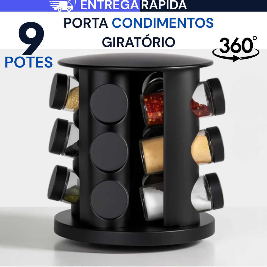 Porta Tempero Giratório